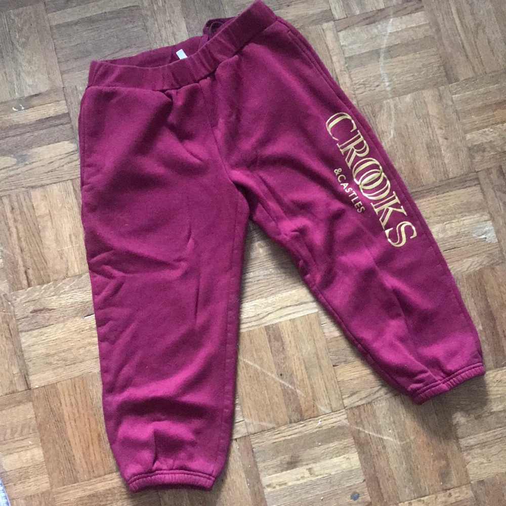 3/4 length official Crooks & Castles sweatpants